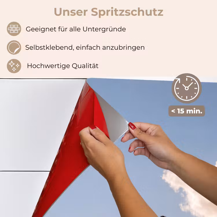 Vogel - Vlucht - Wolken - Natuur - Blauw keuken achterwand spatscherm klein -spatscherm_DE