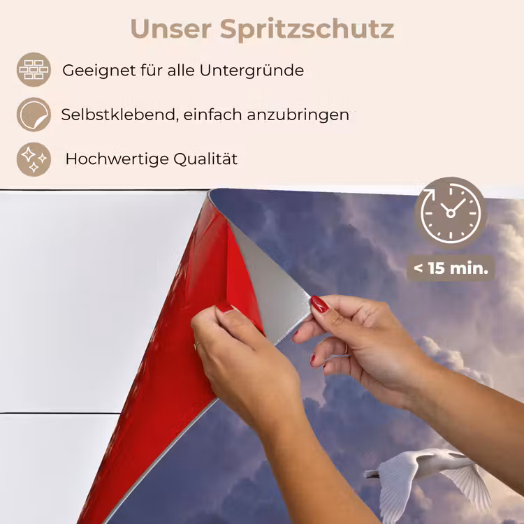 Vogel - Vliegend - Natuur - Wit - Wolken keuken achterwand spatscherm klein -spatscherm_DE