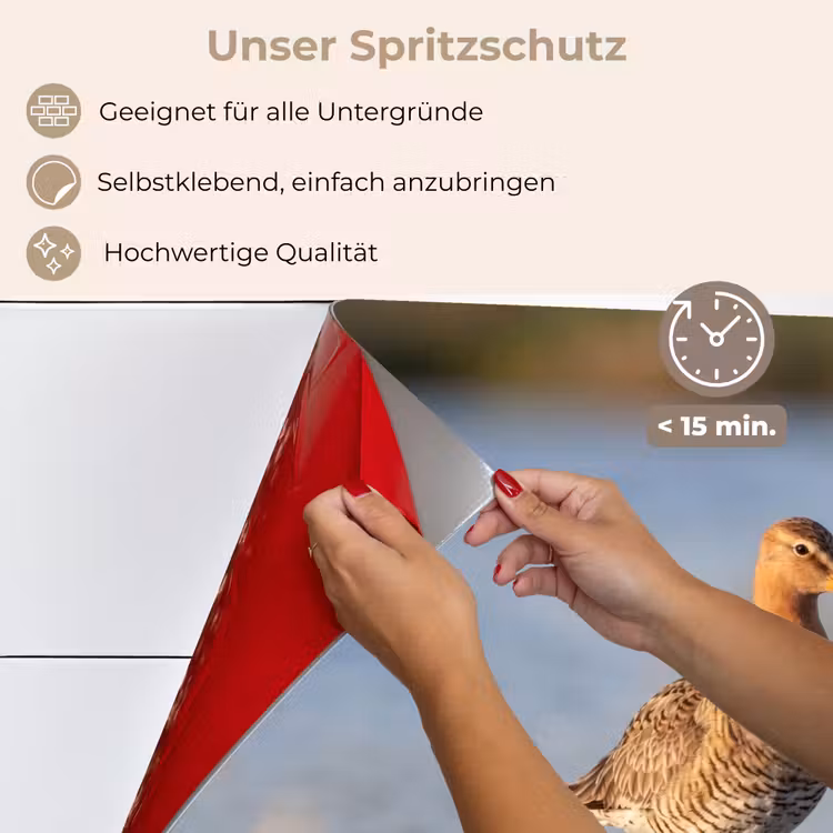 Vogel - Steltloper - Water - Natuur keuken achterwand spatscherm klein -spatscherm_DE