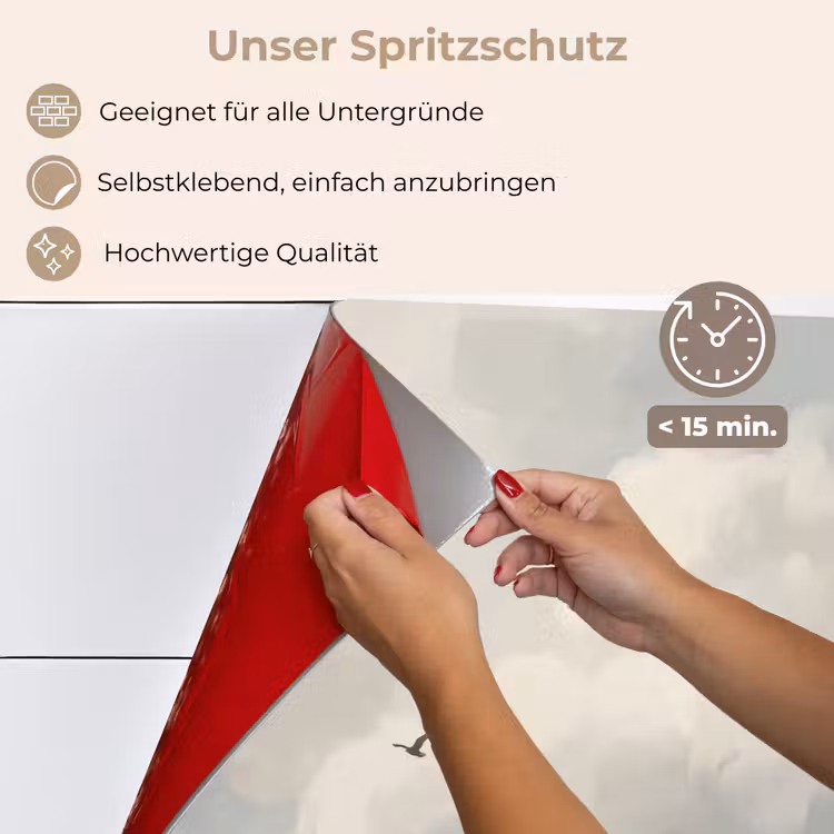 Vogel - Wolken - Natuur - Modern - Grijs keuken achterwand spatscherm klein -spatscherm_DE