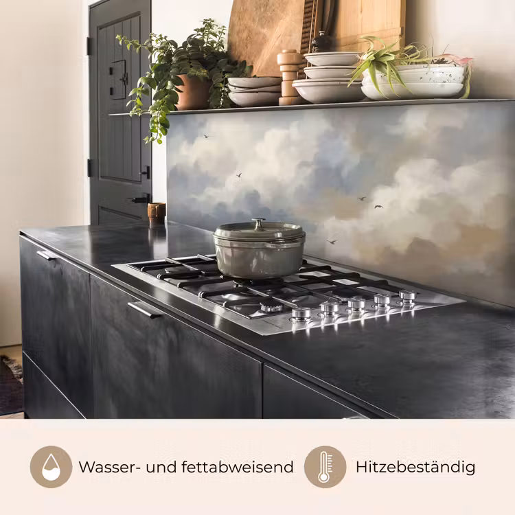 Vogel - Wolken - Natuur - Modern - Grijs keuken achterwand 2 middel -usp_DE