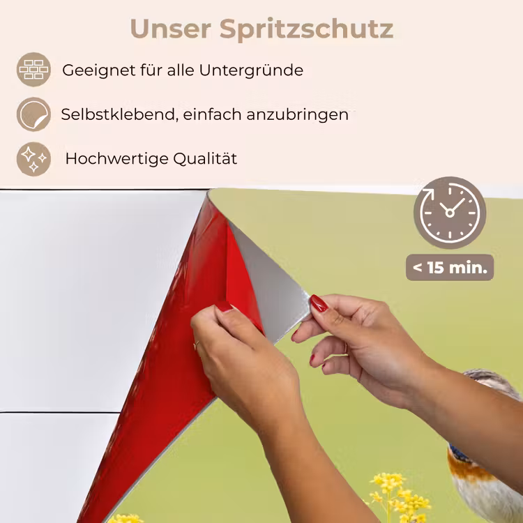 Vogel - Tak - Natuur - Kleurrijk keuken achterwand spatscherm klein -spatscherm_DE