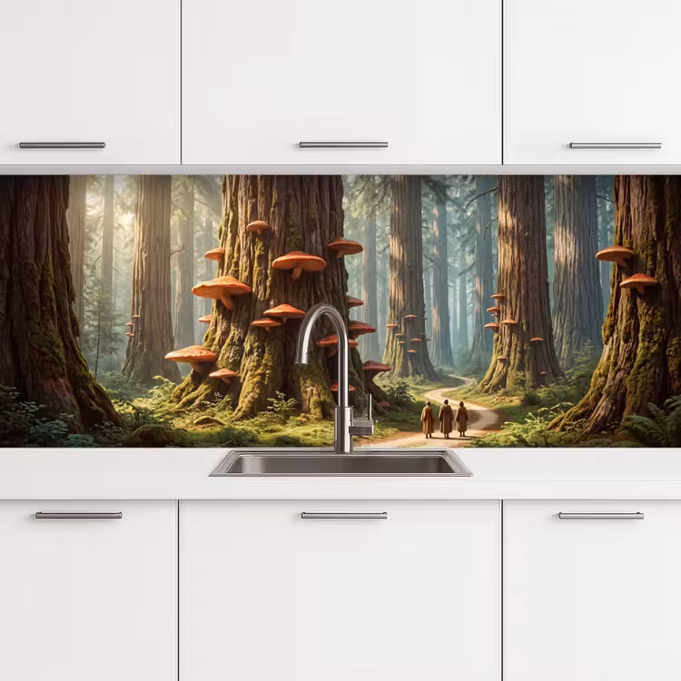 Küchenrückwand - Wald – Bäume – Natur - Bos - Bomen - Natuur keuken achterwand 2 middel
