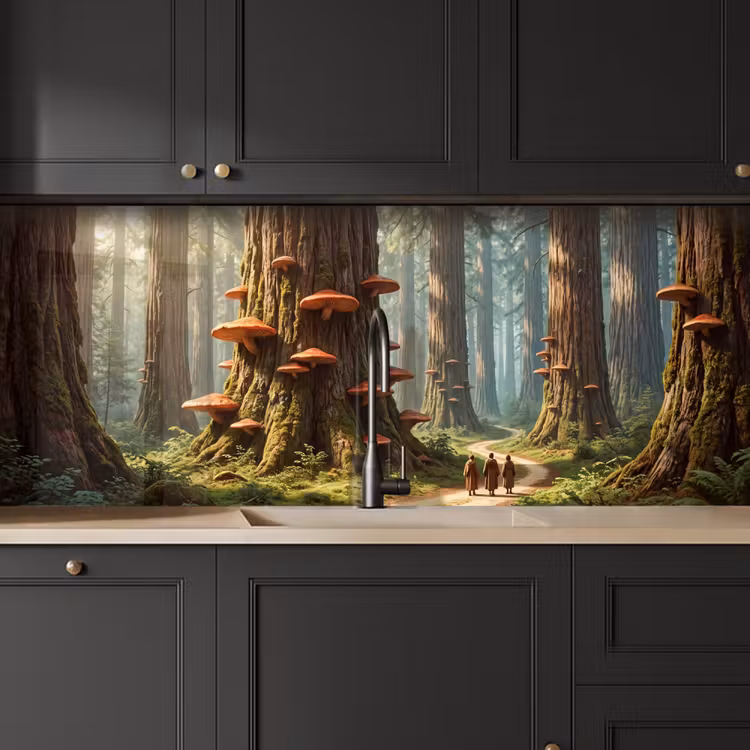 Küchenrückwand - Wald – Bäume – Natur - Bos - Bomen - Natuur keuken achterwand 2 middel