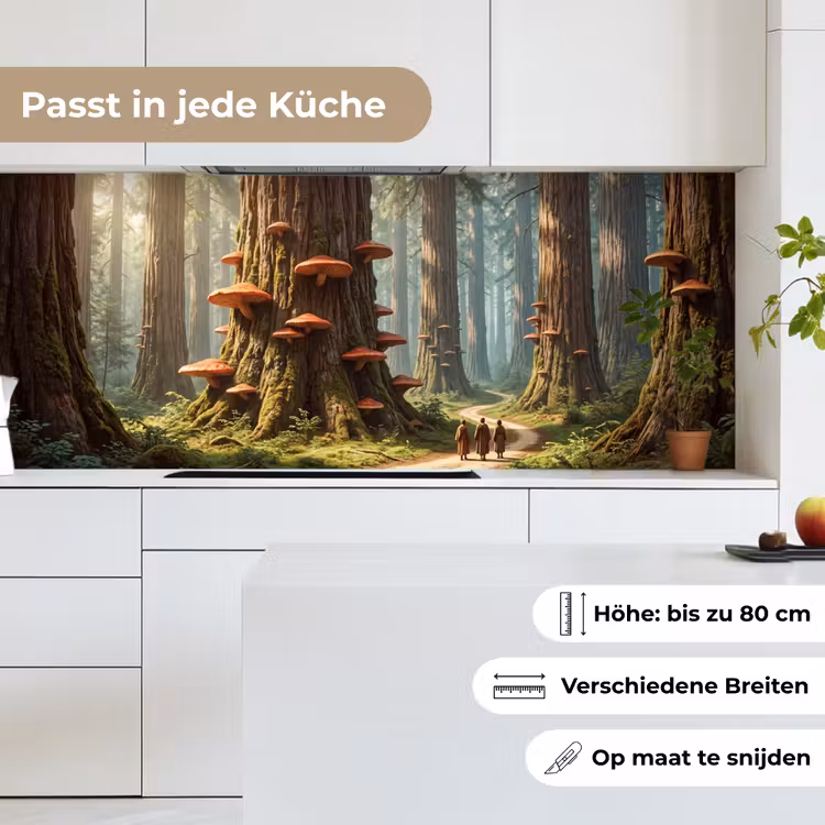 Küchenrückwand - Wald – Bäume – Natur - Bos - Bomen - Natuur keuken achterwand 2 middel