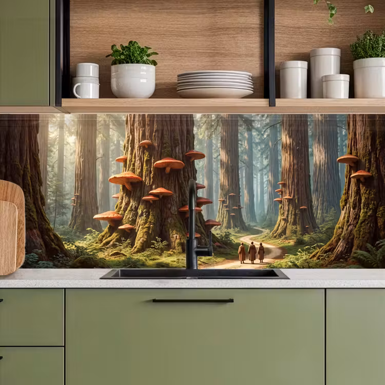 Küchenrückwand - Wald – Bäume – Natur - Bos - Bomen - Natuur keuken achterwand 2 middel
