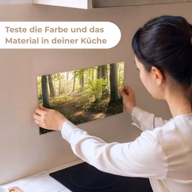 Bos - Bomen - Pad - Zon - Planten - Bladeren - Natuur keuken achterwand sample klein -USP_sampleDE