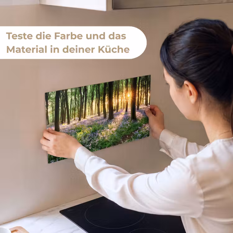 Bos - Bloemen - Lavendel - Zon - Paars - Natuur keuken achterwand sample klein -USP_sampleDE
