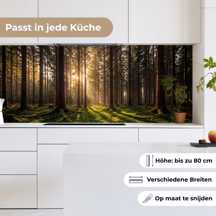 Bos - Gras - Zonlicht keuken achterwand 2 middel -sfeer4_DE
