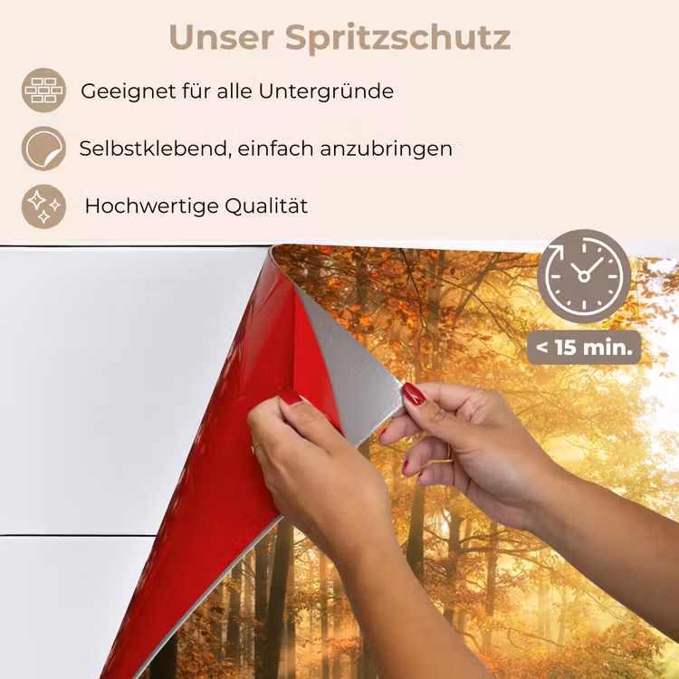 Bos - Herfst - Zon - Landschap - Natuur - Bomen - Bladeren keuken achterwand spatscherm klein -spatscherm_DE