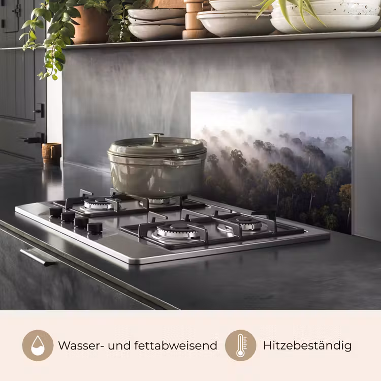 Bos - Mist - Natuur - Groen keuken achterwand spatscherm klein -usp_DE