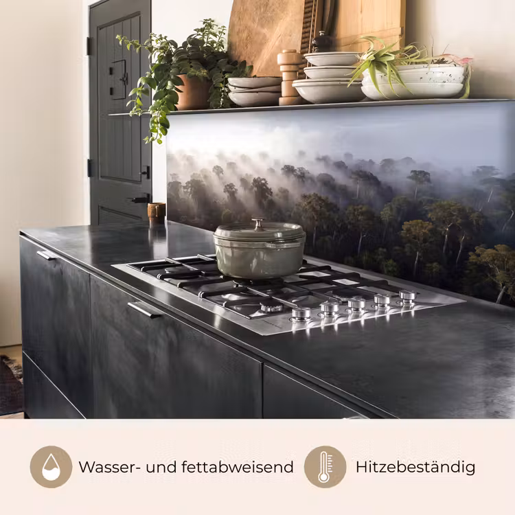 Bos - Mist - Natuur - Groen keuken achterwand 2 middel -usp_DE