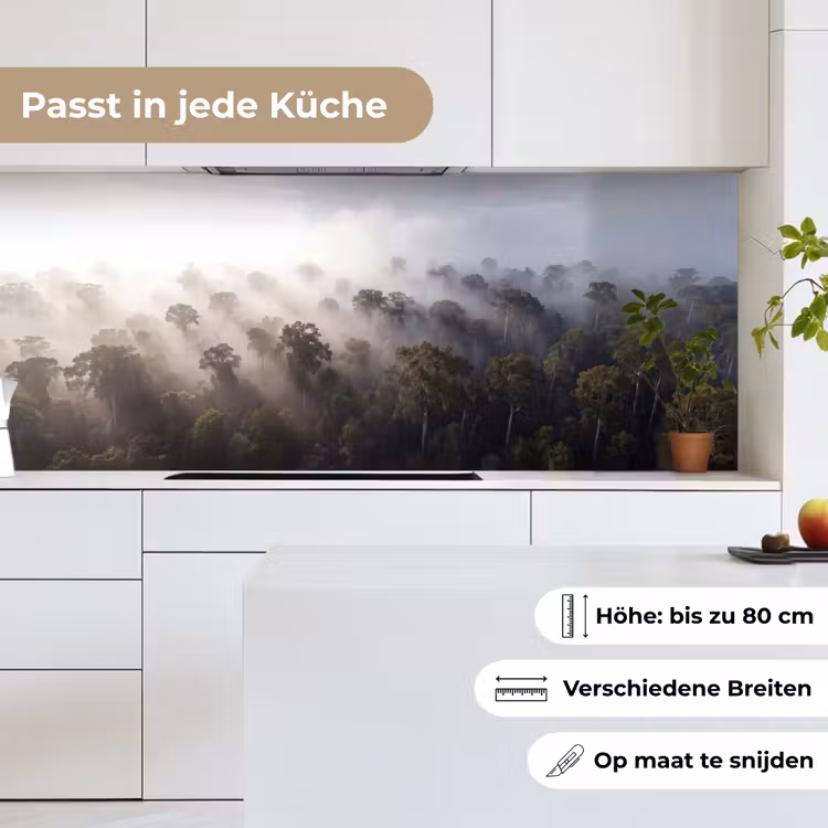 Bos - Mist - Natuur - Groen keuken achterwand 2 middel -sfeer4_DE