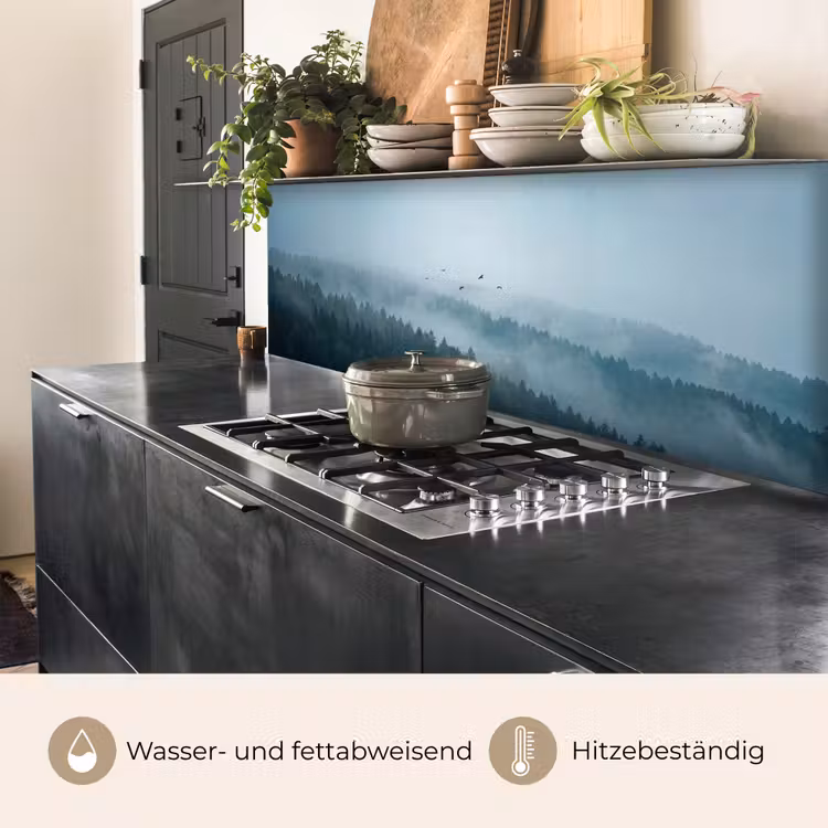 Bos - Mist - Vogels - Natuur - Groen keuken achterwand 2 middel -usp_DE