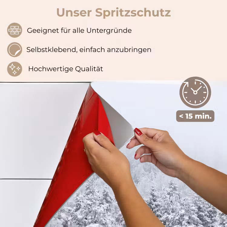 Bos - Sneeuw - Winter - Natuur - Wit keuken achterwand spatscherm klein -spatscherm_DE
