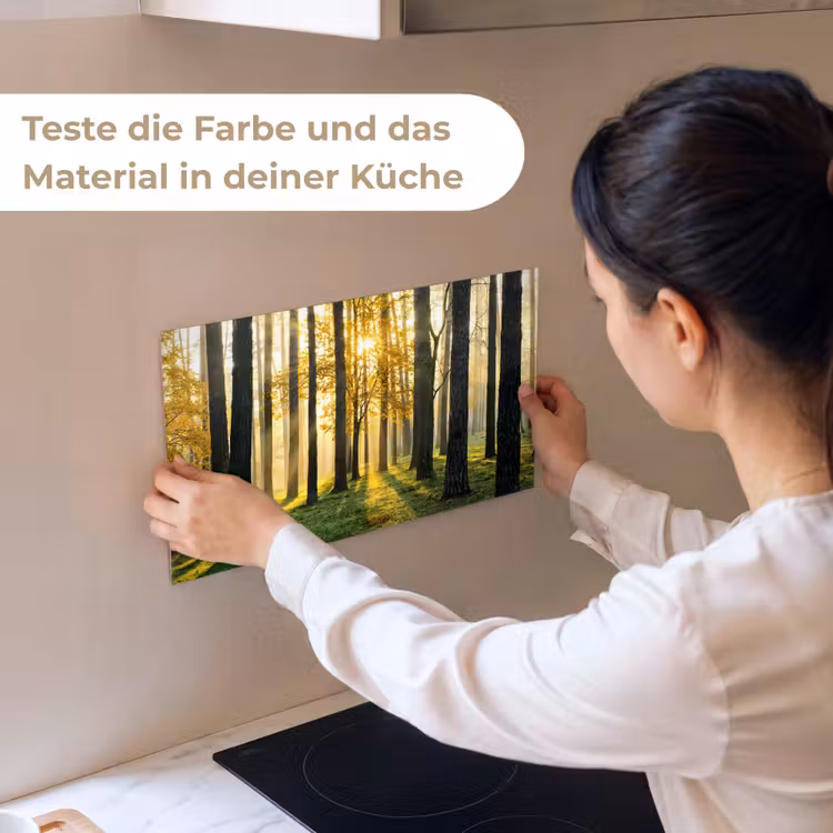 Bos - Zon - Bomen - Gras - Landschap - Natuur keuken achterwand sample klein -USP_sampleDE