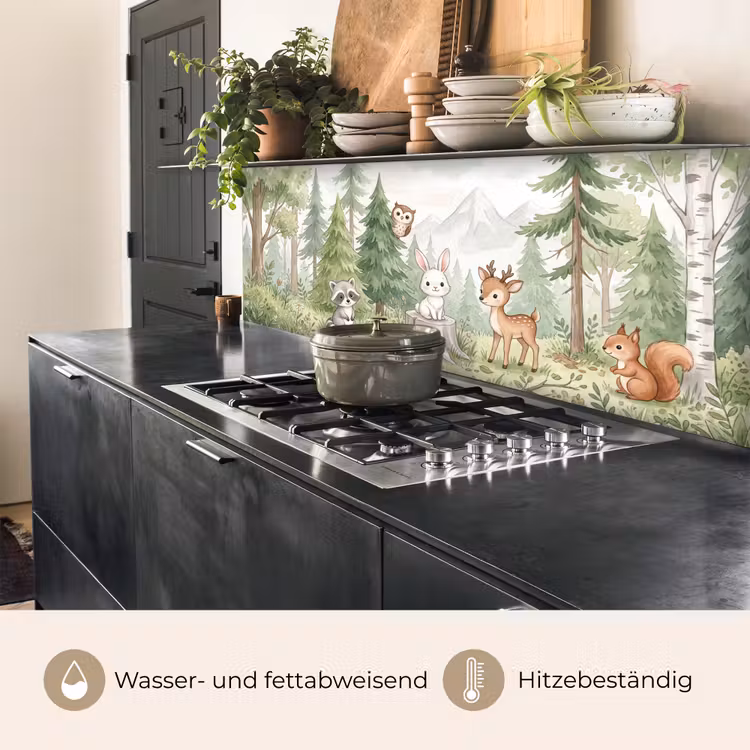 Bos - Dieren - Groen keuken achterwand 2 middel -usp_DE