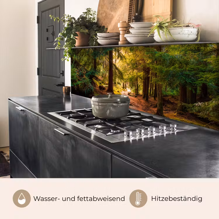 Bos - Pad - Bomen - Groen - Zon - Natuur keuken achterwand 2 middel -usp_DE