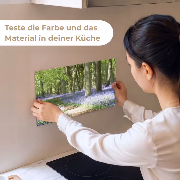 Bos - Pad - Bloemen - Paars - Groen - Natuur keuken achterwand sample klein -USP_sampleDE