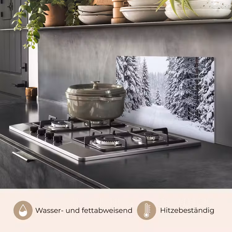 Bos - Winter - Sneeuw - Pad - Natuur keuken achterwand spatscherm klein -usp_DE
