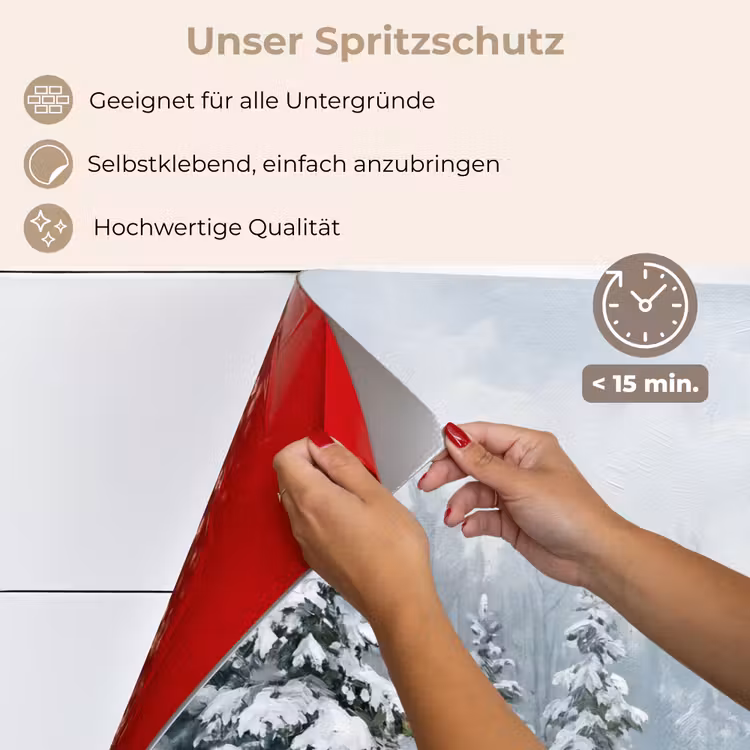 Bospad - Dennen - Sneeuw - Winter - Rustgevend keuken achterwand spatscherm klein -spatscherm_DE