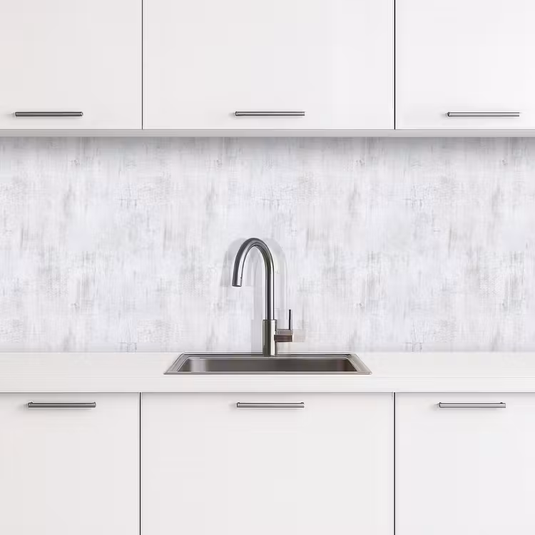 Muur - Geverfd - Wit - Onafgewerkt keuken achterwand 2 middel 871 -3d