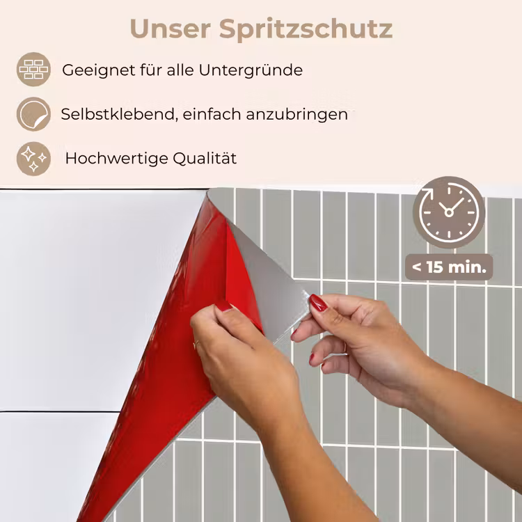 Wandtegel - Verticaal - Lichtgrijs keuken achterwand spatscherm klein 900 -spatscherm_DE