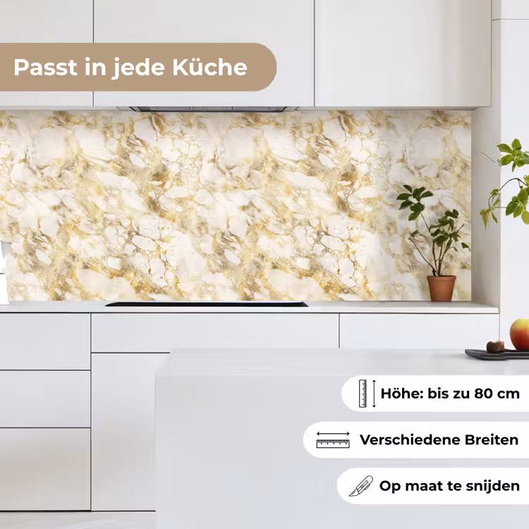 Warm - Gouden - Marmer - Patroon keuken achterwand 2 middel 871 -sfeer4_DE