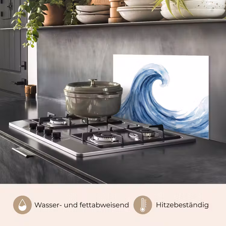 Water - Beweging - Natuur - Modern - Blauw keuken achterwand spatscherm klein -usp_DE