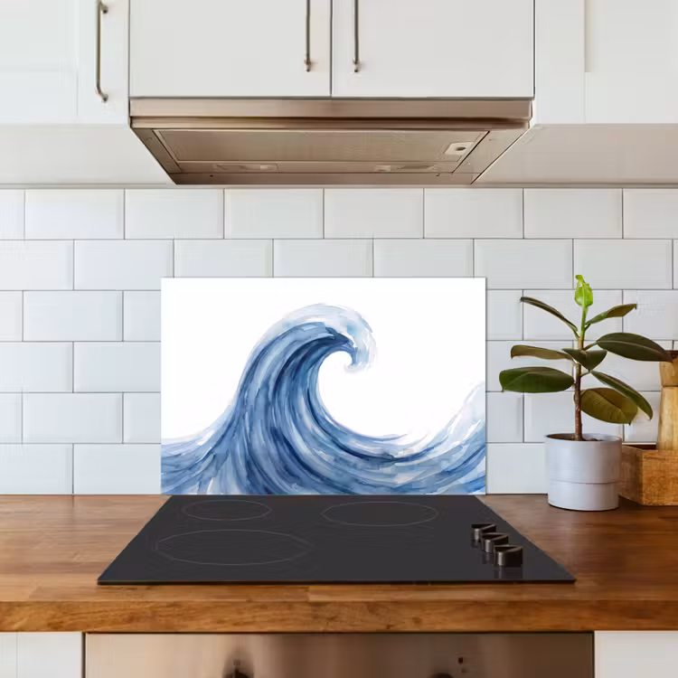 Water - Beweging - Natuur - Modern - Blauw keuken achterwand spatscherm klein -sfeer2