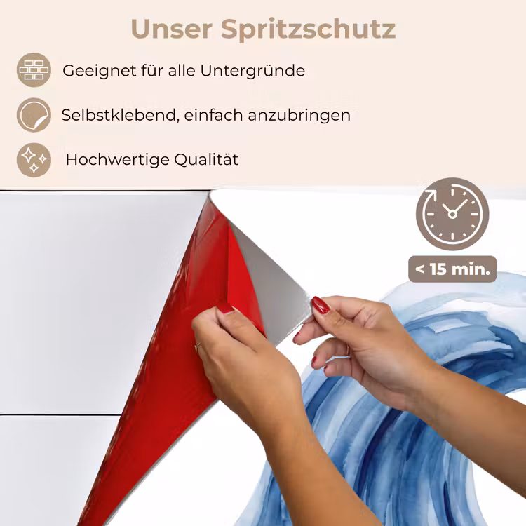 Water - Beweging - Natuur - Modern - Blauw keuken achterwand spatscherm klein -spatscherm_DE