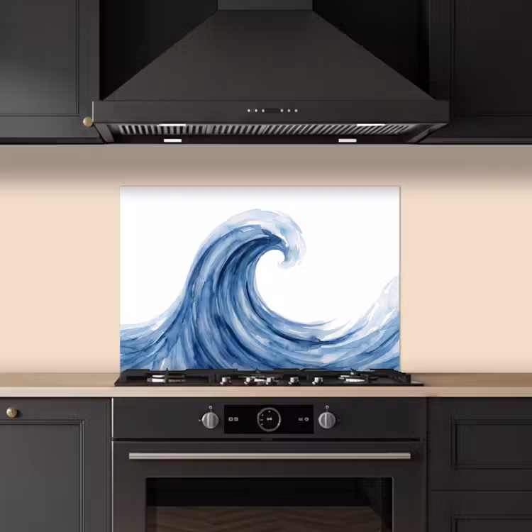 Water - Beweging - Natuur - Modern - Blauw keuken achterwand spatscherm klein -sfeer1