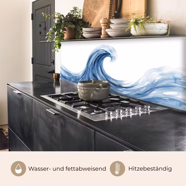 Water - Beweging - Natuur - Modern - Blauw keuken achterwand 2 middel -usp_DE