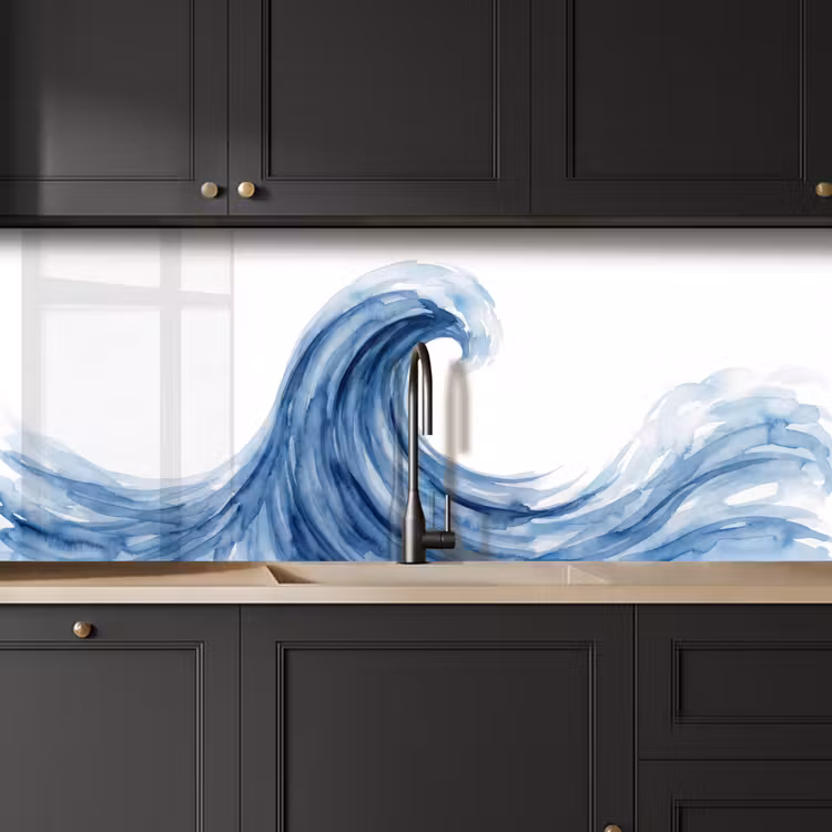 Water - Beweging - Natuur - Modern - Blauw keuken achterwand 2 middel -sfeer1