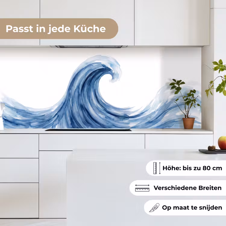 Water - Beweging - Natuur - Modern - Blauw keuken achterwand 2 middel -sfeer4_DE