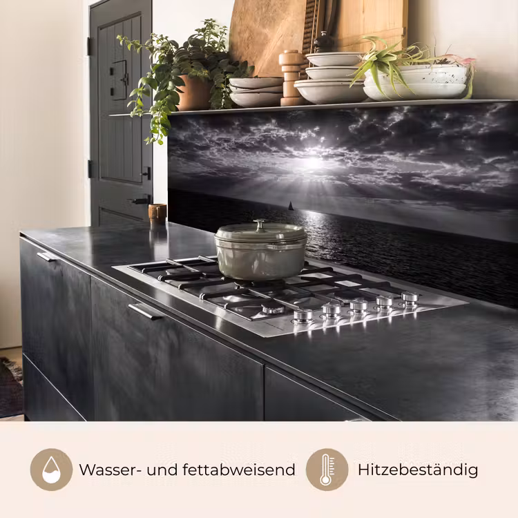 Water - Boot - Lucht - Natuur - Zwart-wit keuken achterwand 2 middel -usp_DE