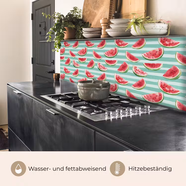 Watermeloen - Strepen - Groen keuken achterwand 2 middel 871 -usp_DE
