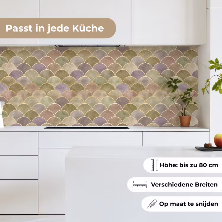 Zacht - Goud - Kleurrijk keuken achterwand 2 middel 871 -sfeer4_DE