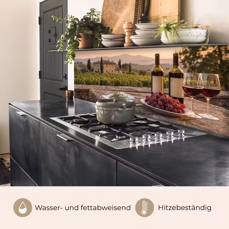 Wijn - Glazen - Druiven - Wijngaard keuken achterwand 2 middel -usp_DE