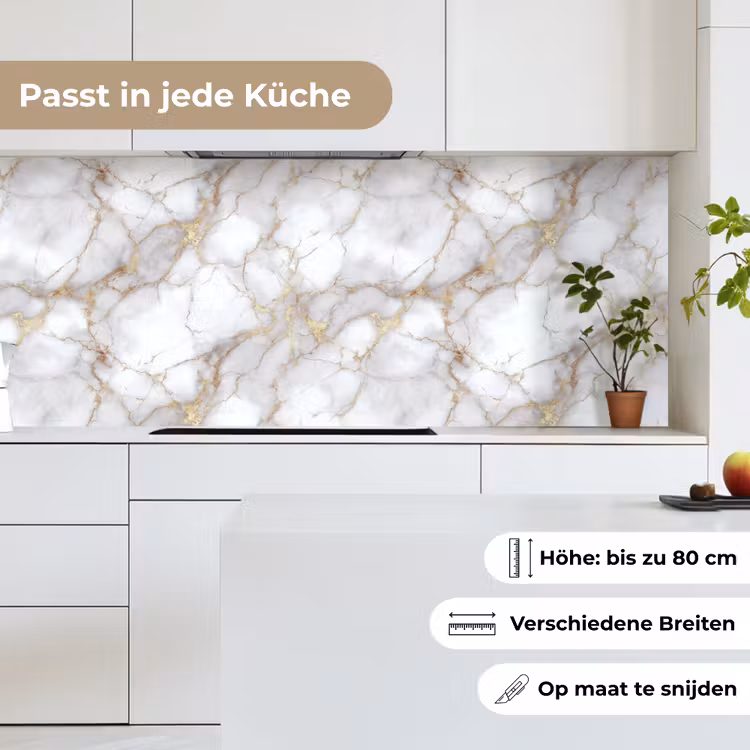 Wit - Goud - Marmer - Grijs keuken achterwand 2 middel 871 -sfeer4_DE