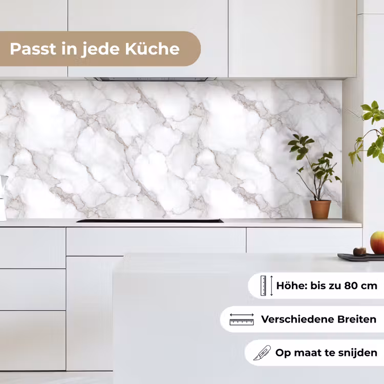 Wit - Marmer - Bruin keuken achterwand 2 middel 871 -sfeer4_DE
