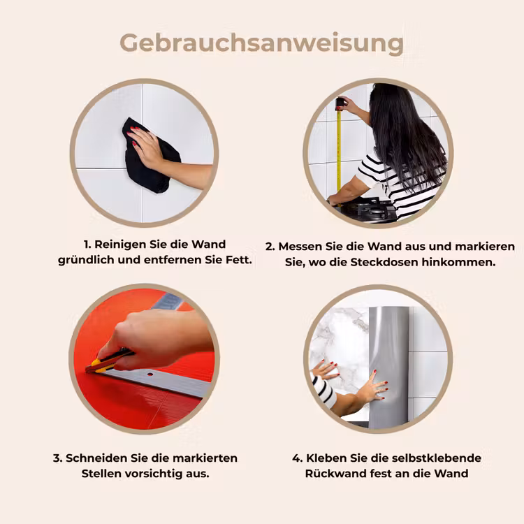 Wit - Marmer - Bruin keuken achterwand 2 middel 871 -gebruiksaanwijzing_DE