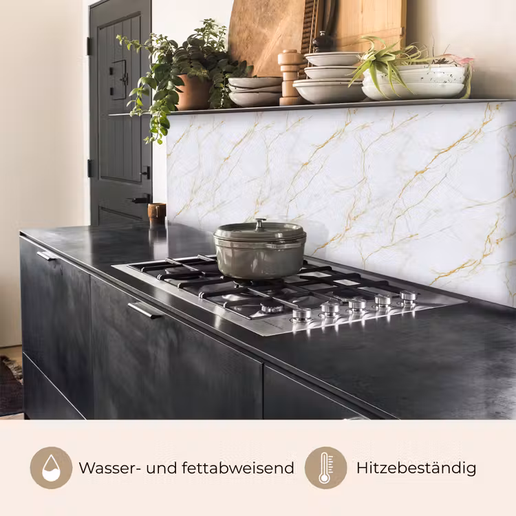 Wit - Marmer - Goud - Luxueus keuken achterwand 2 middel 871 -usp_DE