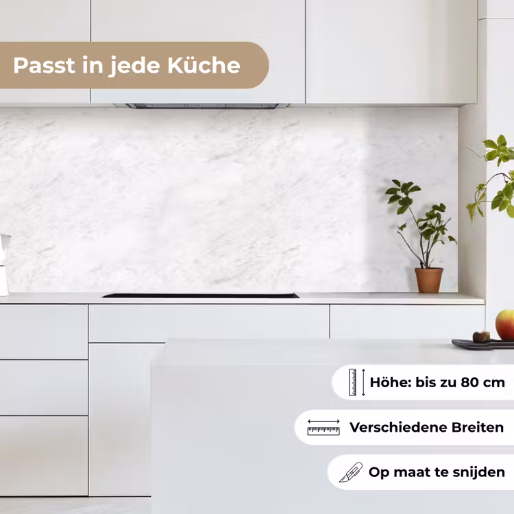 Wit - Marmer - Grijze aders keuken achterwand 2 middel 871 -sfeer4_DE