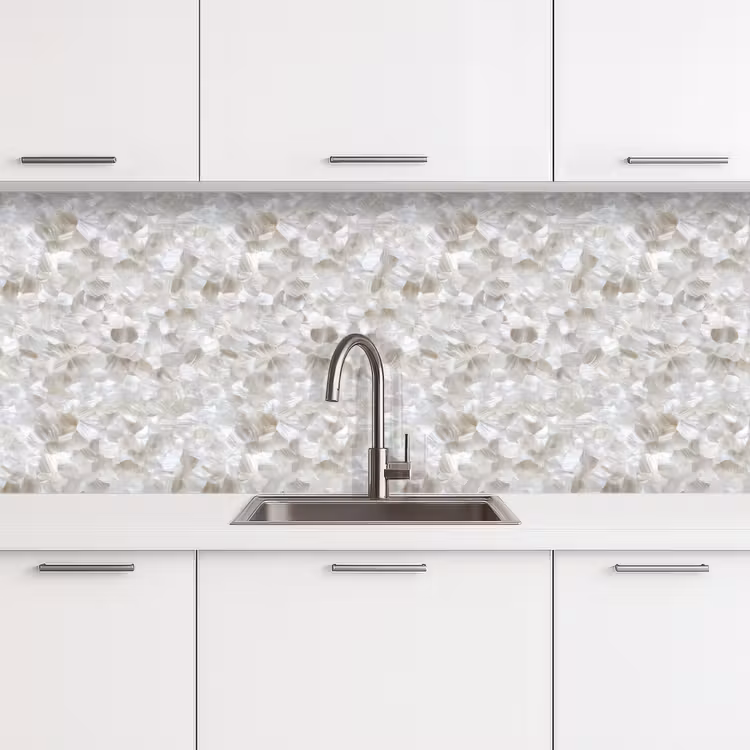 Wit - Penseelstreken - Reliëfeffect keuken achterwand 2 middel 871 -3d