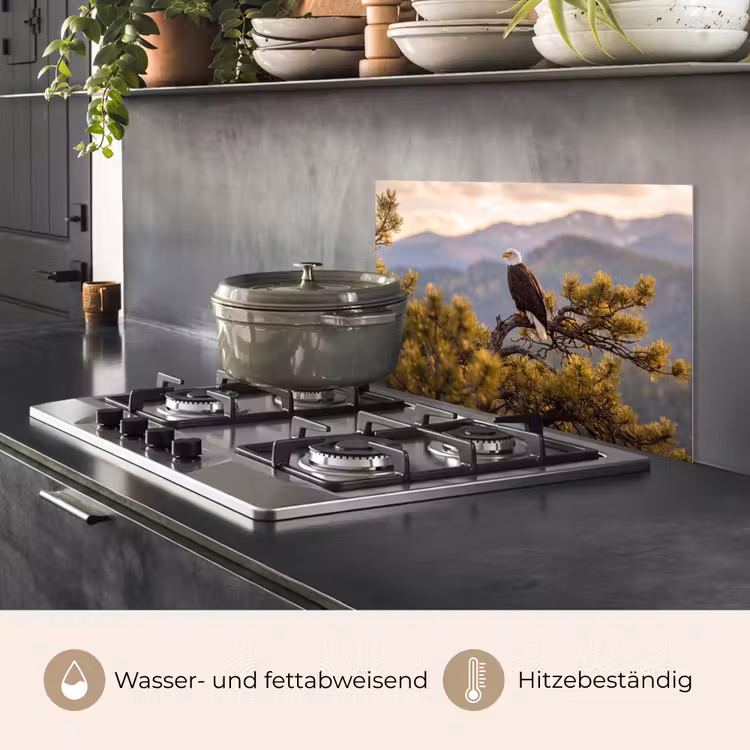 Zeearend - Boom - Bergen - Groen keuken achterwand spatscherm klein -usp_DE