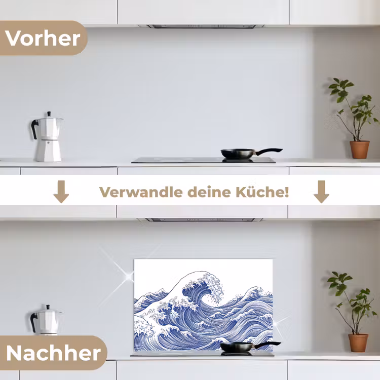 Golf - Japans - Zee - Illustratie - Blauw keuken achterwand spatscherm klein -voor_na_DE
