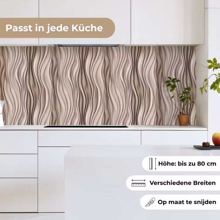 Golven - 3D - Crème keuken achterwand 2 middel 871 -sfeer4_DE