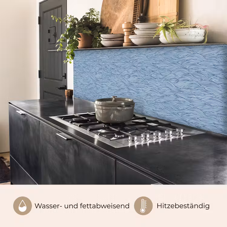 Golven - Ritmisch - Blauw keuken achterwand 2 middel 871 -usp_DE