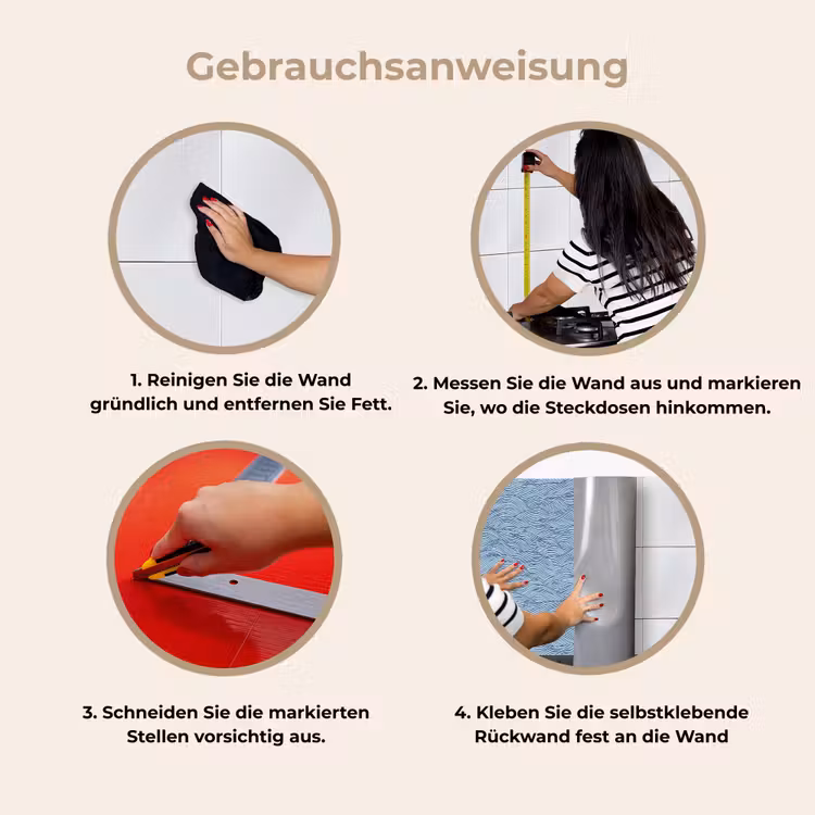 Golven - Ritmisch - Blauw keuken achterwand 2 middel 871 -gebruiksaanwijzing_DE
